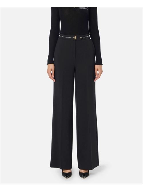 Pantaloni in crêpe leggero con nastro logo ELISABETTA FRANCHI | PA10356E2.110
